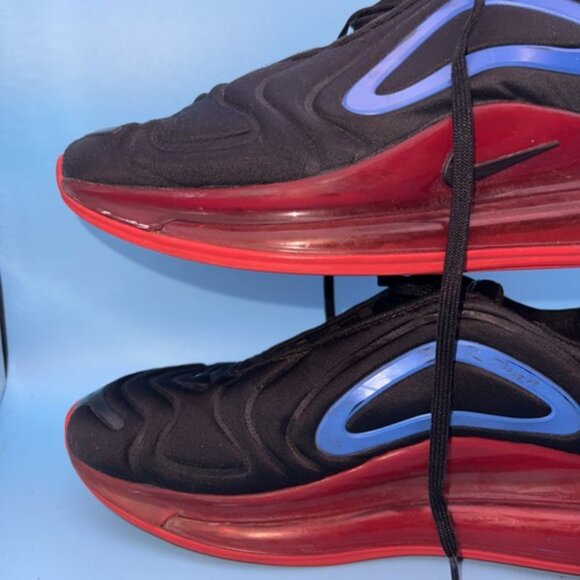 Nike Air Max 720 Black Red Blue Size Men 7 Running Shoe AQ3196-009 Women’s 8.5 - Picture 4 of 12